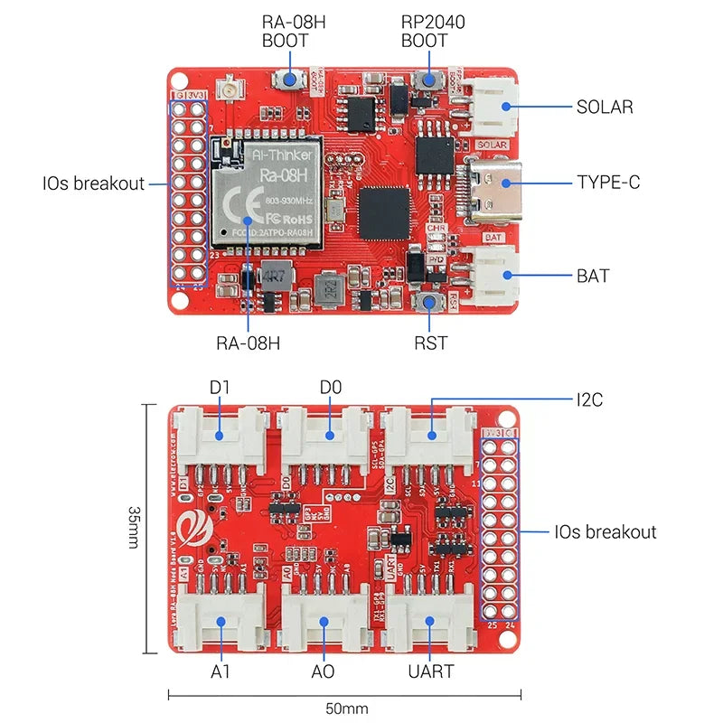 Vývojová doska RA-08H RP2040 LoRa