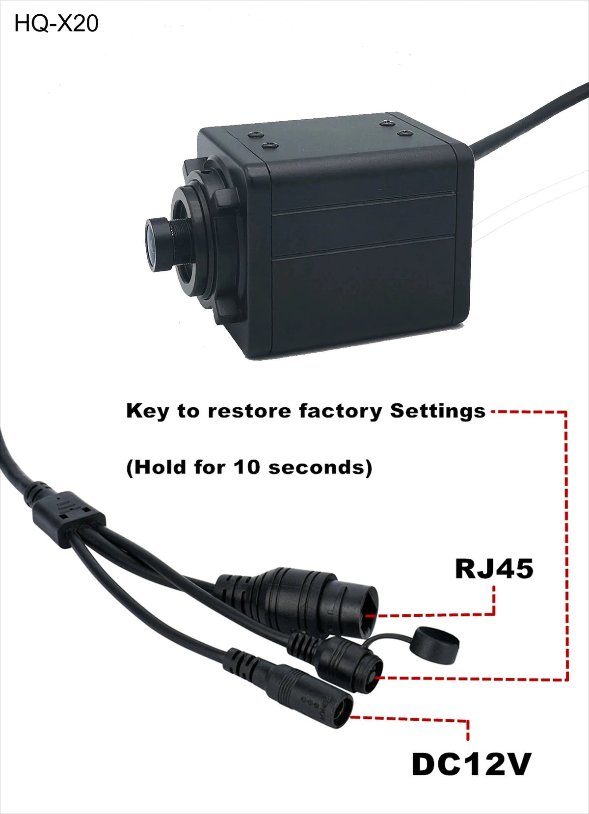 Câmara IP PoE Mini 12MP Starlight com Detecção de Movimento