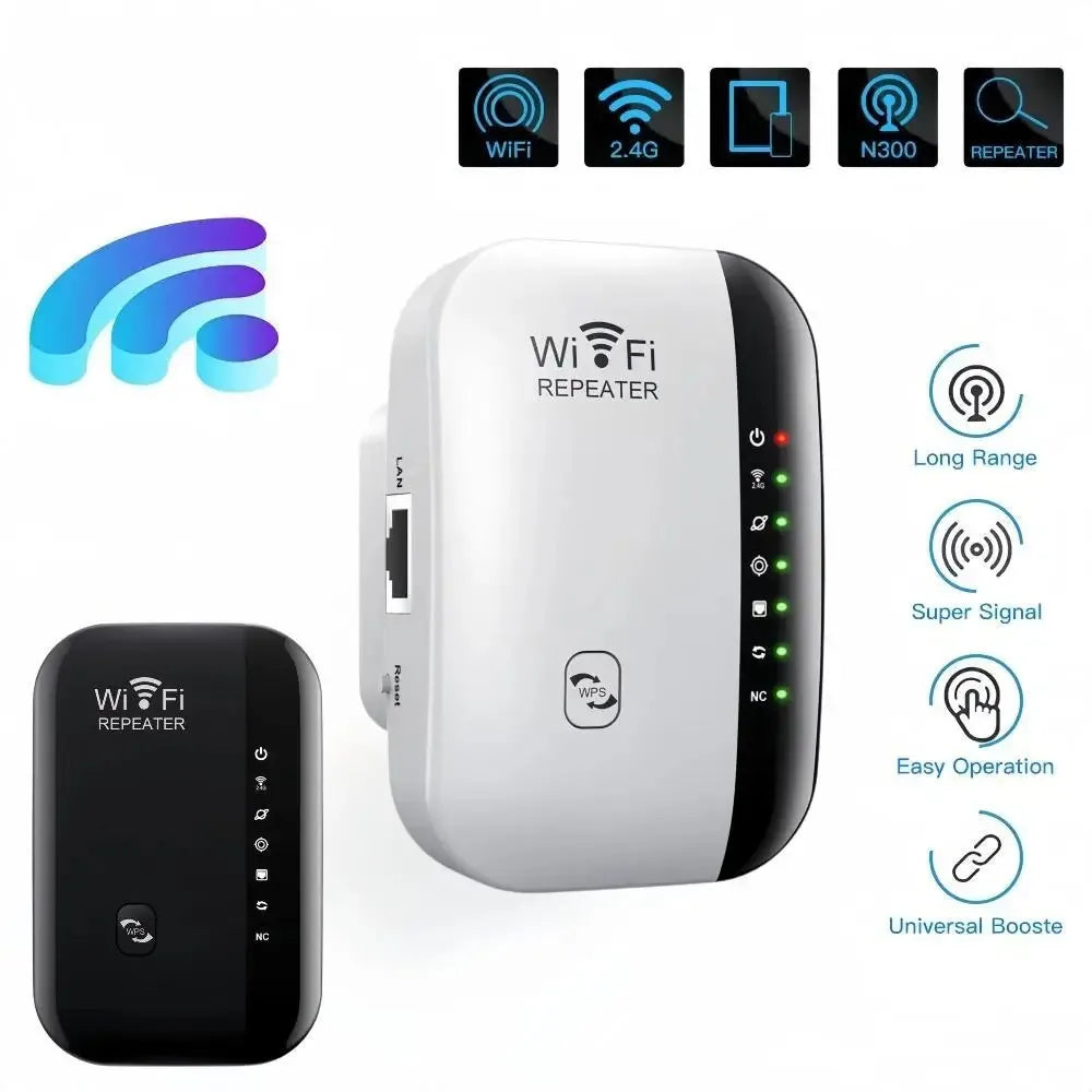 300Mbps 2.4GHz Wi-Fi Repeater with Ethernet Port