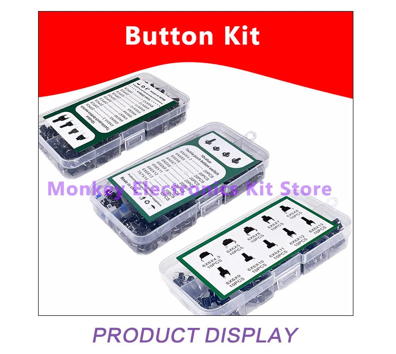 Assortiment de boutons-poussoirs tactiles