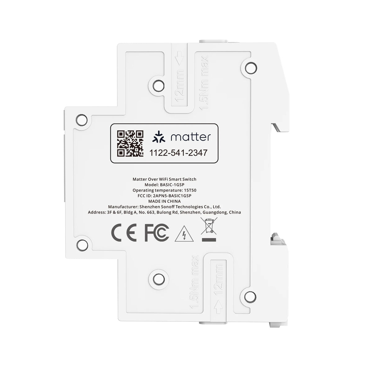 BASIC-1GSP Matter Wi-Fi DIN-Rail Energy Switch