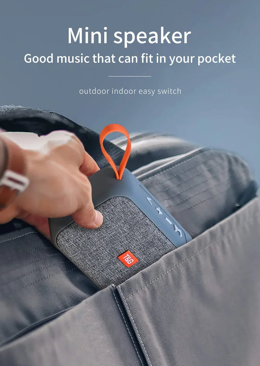 Speaker TG506 Portable Mini Wireless Soundbar Bluetooth 5.0 Outdoor Indoor HIFI Loudspeaker Support TF Card FM Radio Waterproof