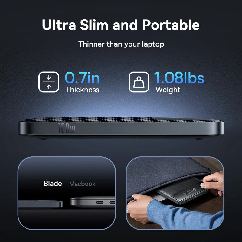 100W Power Bank 20000mAh Fast Charging for Laptops & Phones