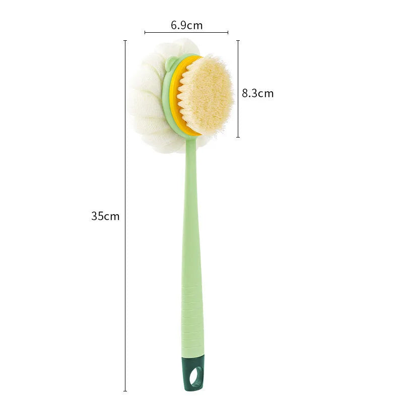 Loofah Back Scrubber Long Handle Shower Body Brush with Soft Mesh Sponge for Women Skin Exfoliating Bath, Massage