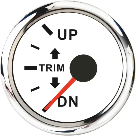 AD 52mm Marine Trim Tilt Indicator Meter 2 Inch Boat Trim Gauge for Inboard Outboard Engine with Red Backlight 9-32V Trim Meter