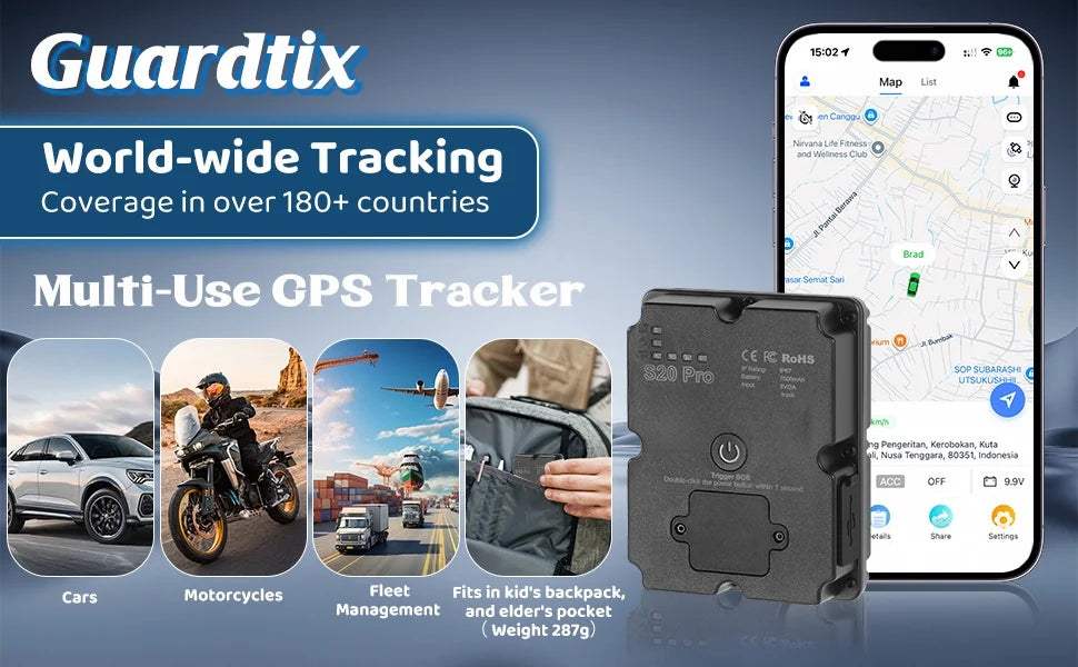 4G Vehicle GPS Tracker with Real-Time Tracking