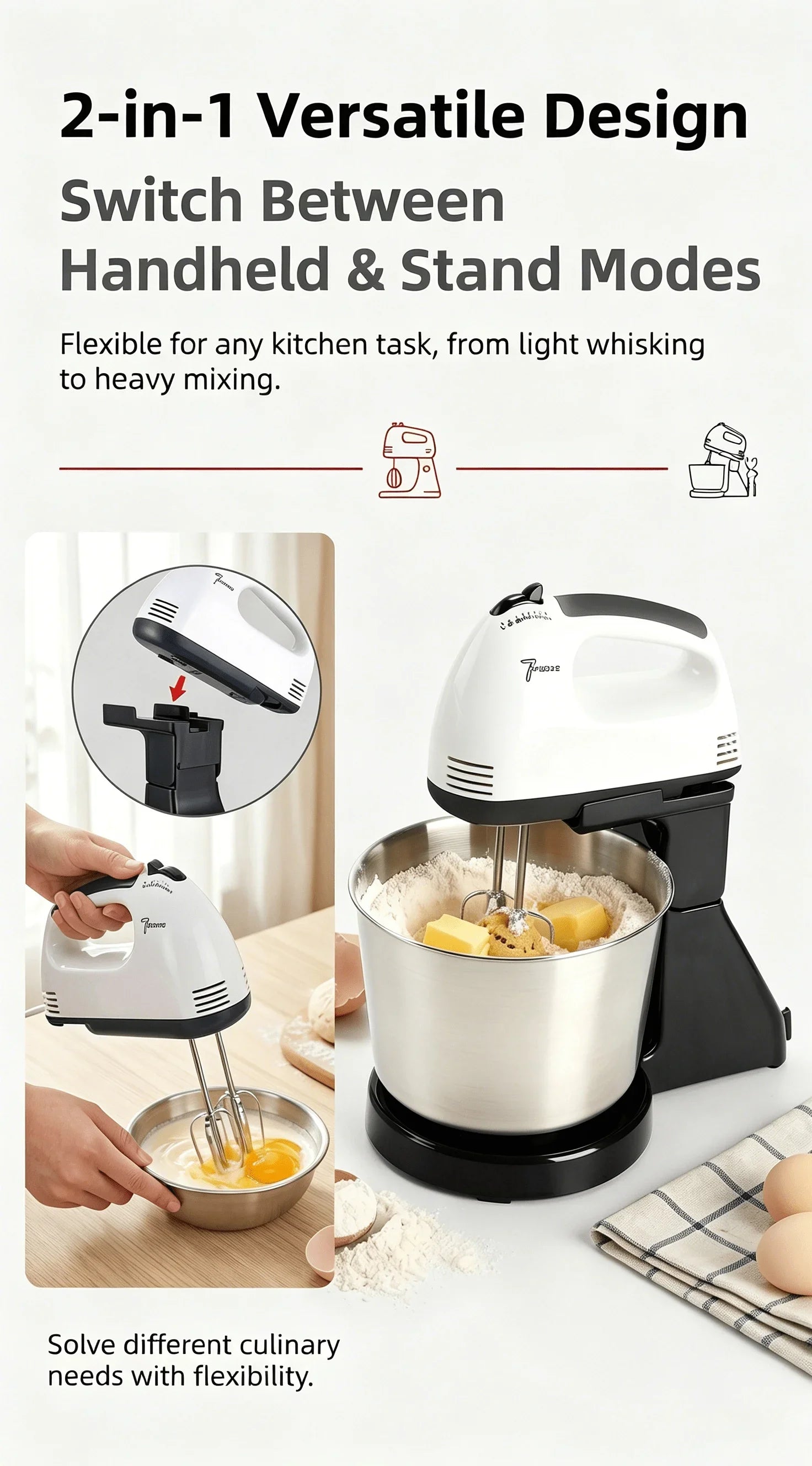 Electric Handheld Egg Beater Mixer