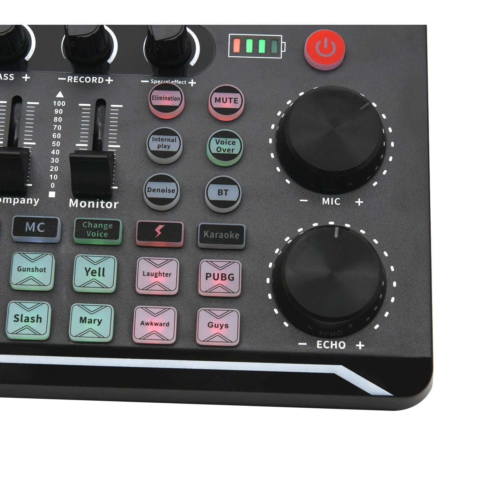 Live Sound Card And Audio Interface With DJ Mixer Effects Voice Changer Bluetooth-compatible Mixer For Live Streaming Singing