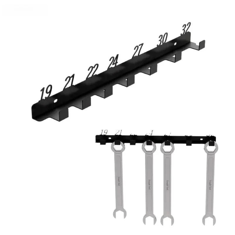 Numbered Wall-Mount Wrench Organiser Hooks