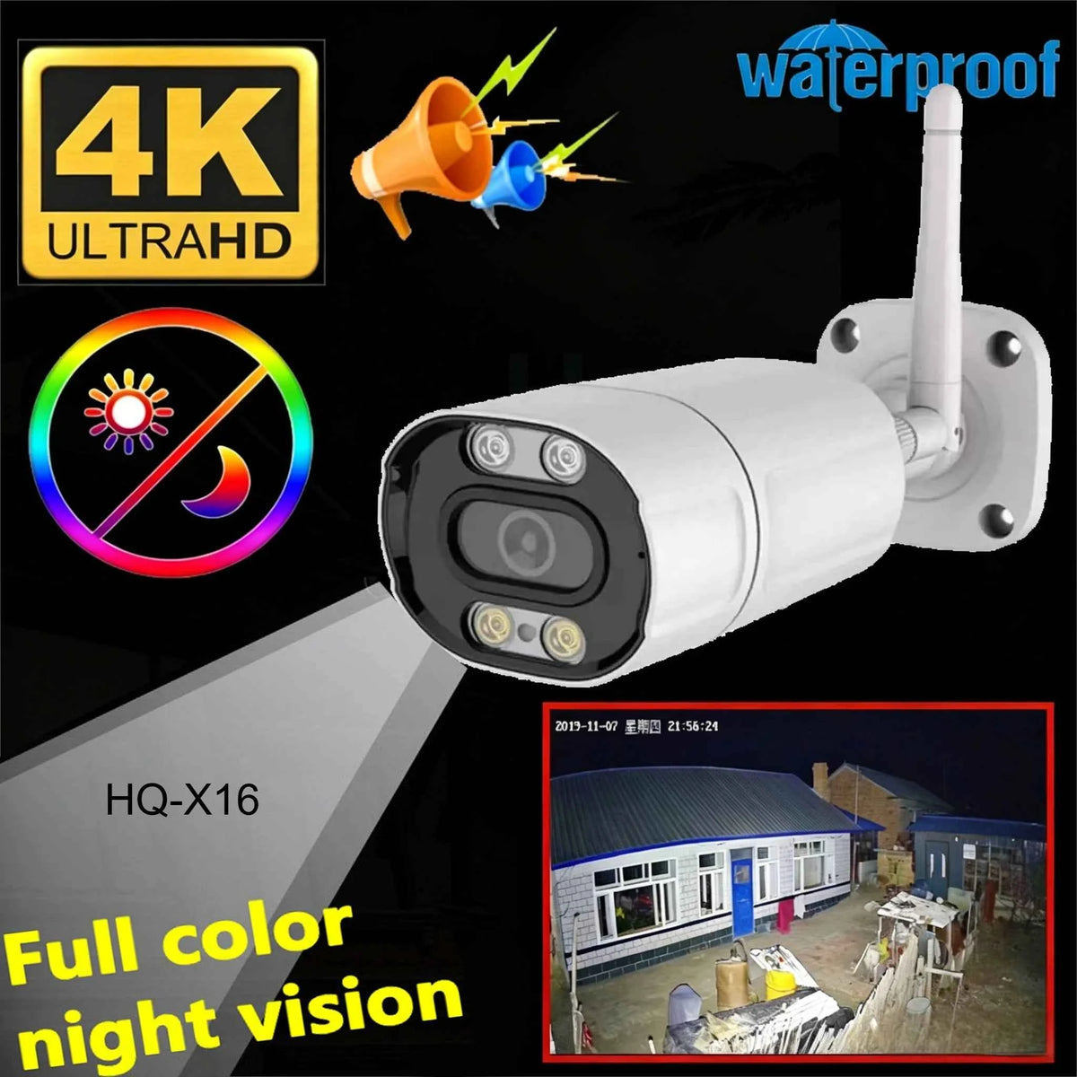 4K 8MP Outdoor IP Security Camera with Night Vision