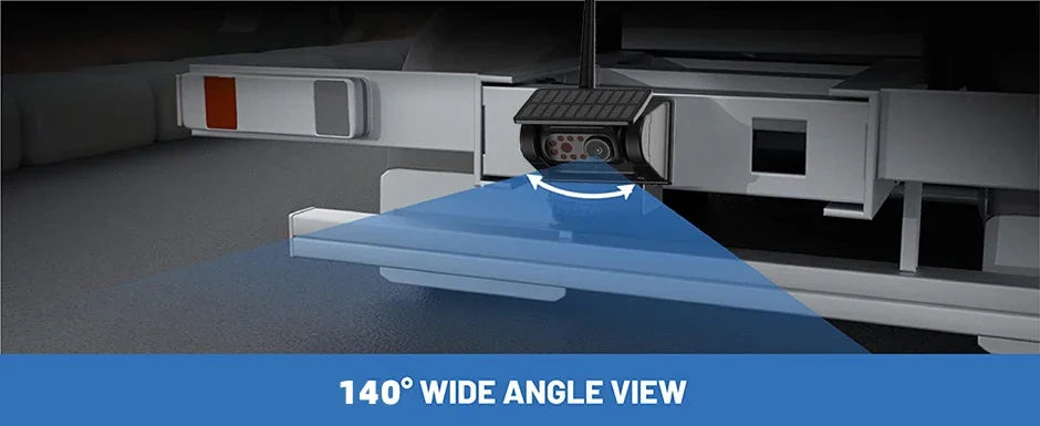 Solar Powered WiFi Magnetic Wireless Rear View Camera for iPhone AndroidRVs Trailers Trucks -1080P IR Night Vision Compatible