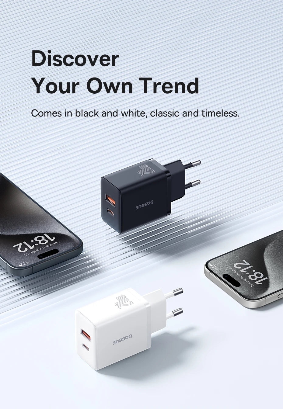 Baseus 20W USB Şarj Cihazı Çift Hızlı Şarj Girişli