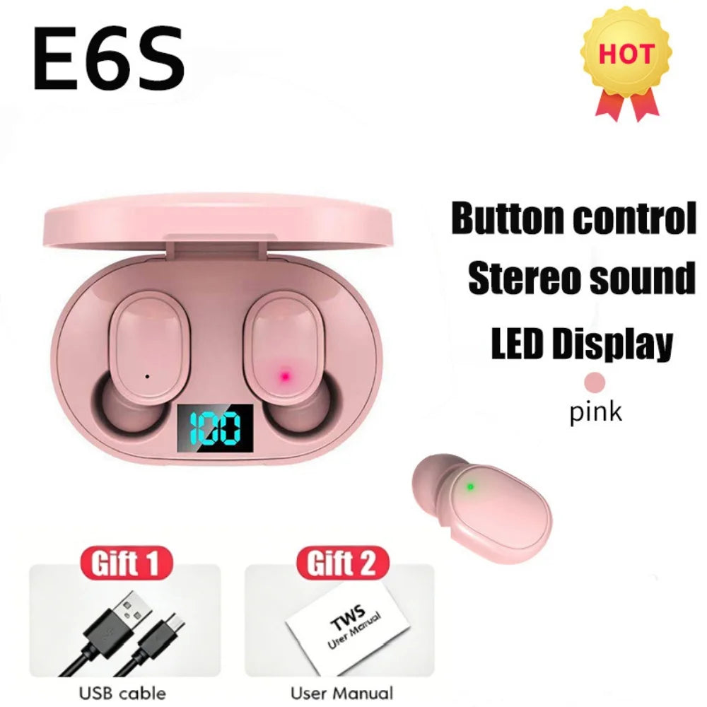 E6S draadloze Bluetooth-oordopjes met display
