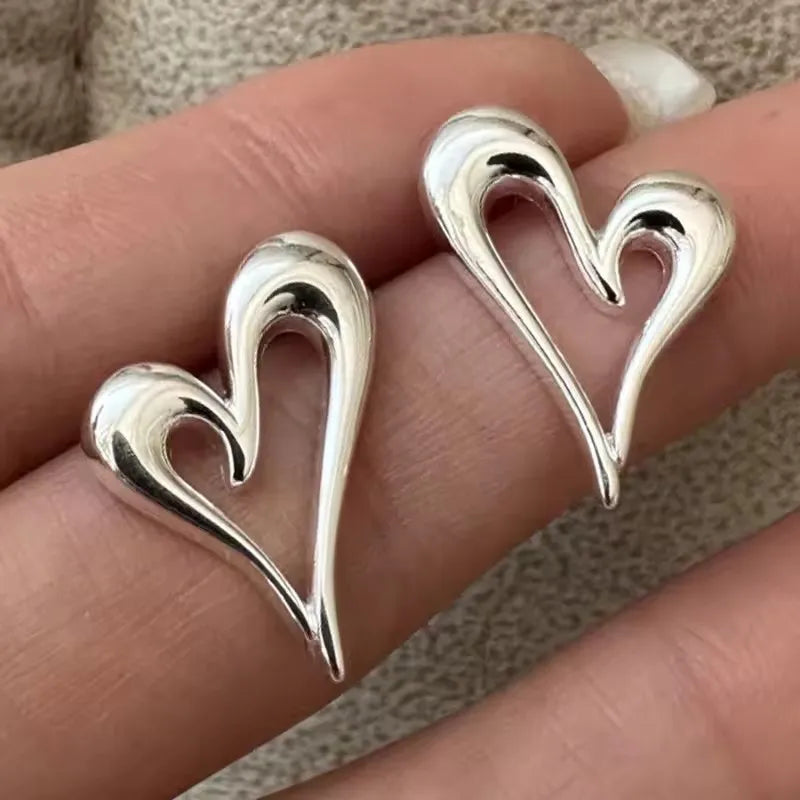 925 Sterling Silver CZ Star Moon Asymmetric Hoop Earrings