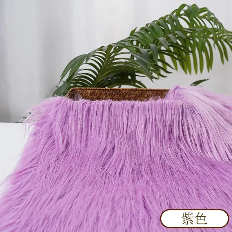 25x45cm Long Hair Faux Fur Fabric For Animal Suit DIY Doll Hair Beard Craft Making Material Patchwork Garment Sewing Accessories
