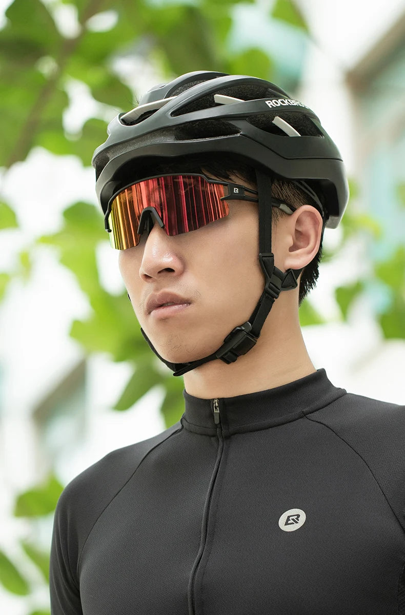 Occhiali da ciclismo ROCKBROS polarizzati con protezione UV400, occhiali da sole per bicicletta unisex fotocromatici, occhiali MTB e da strada