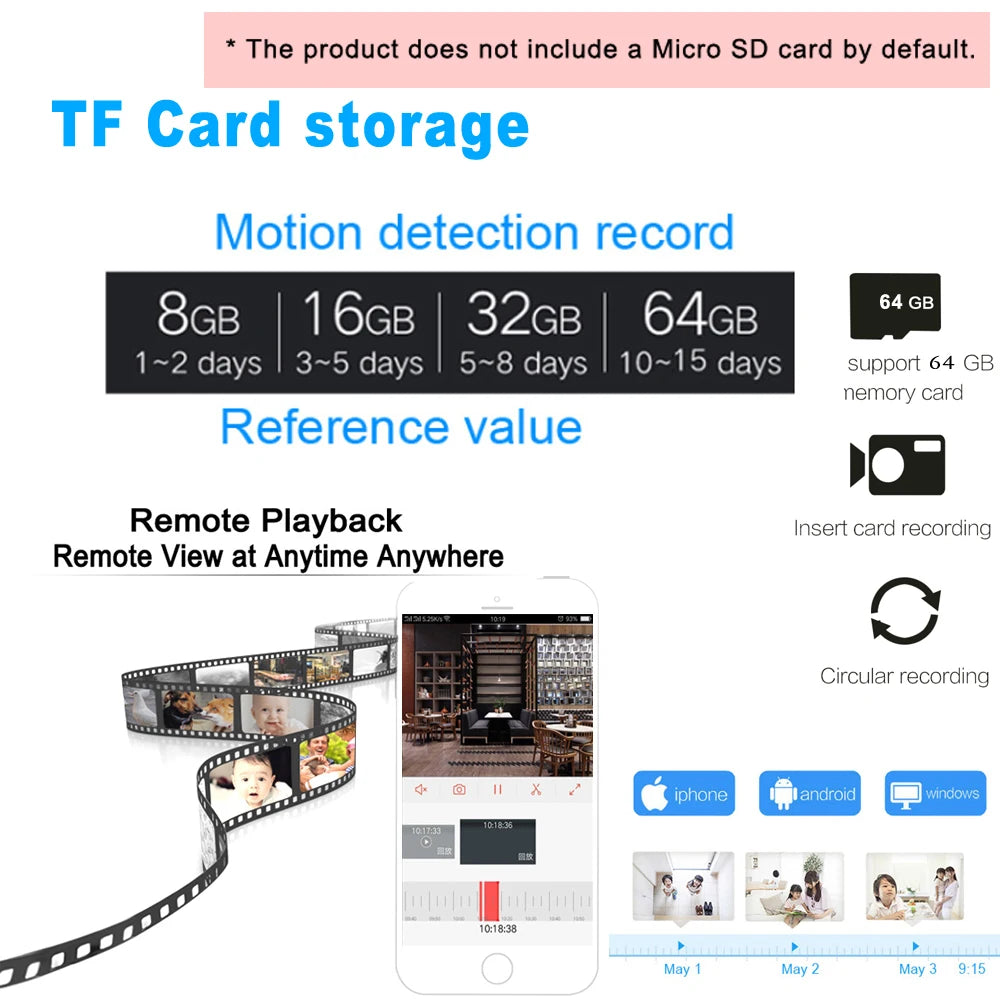 5MP WiFi Dome Security Camera with Night Vision & Motion Alerts