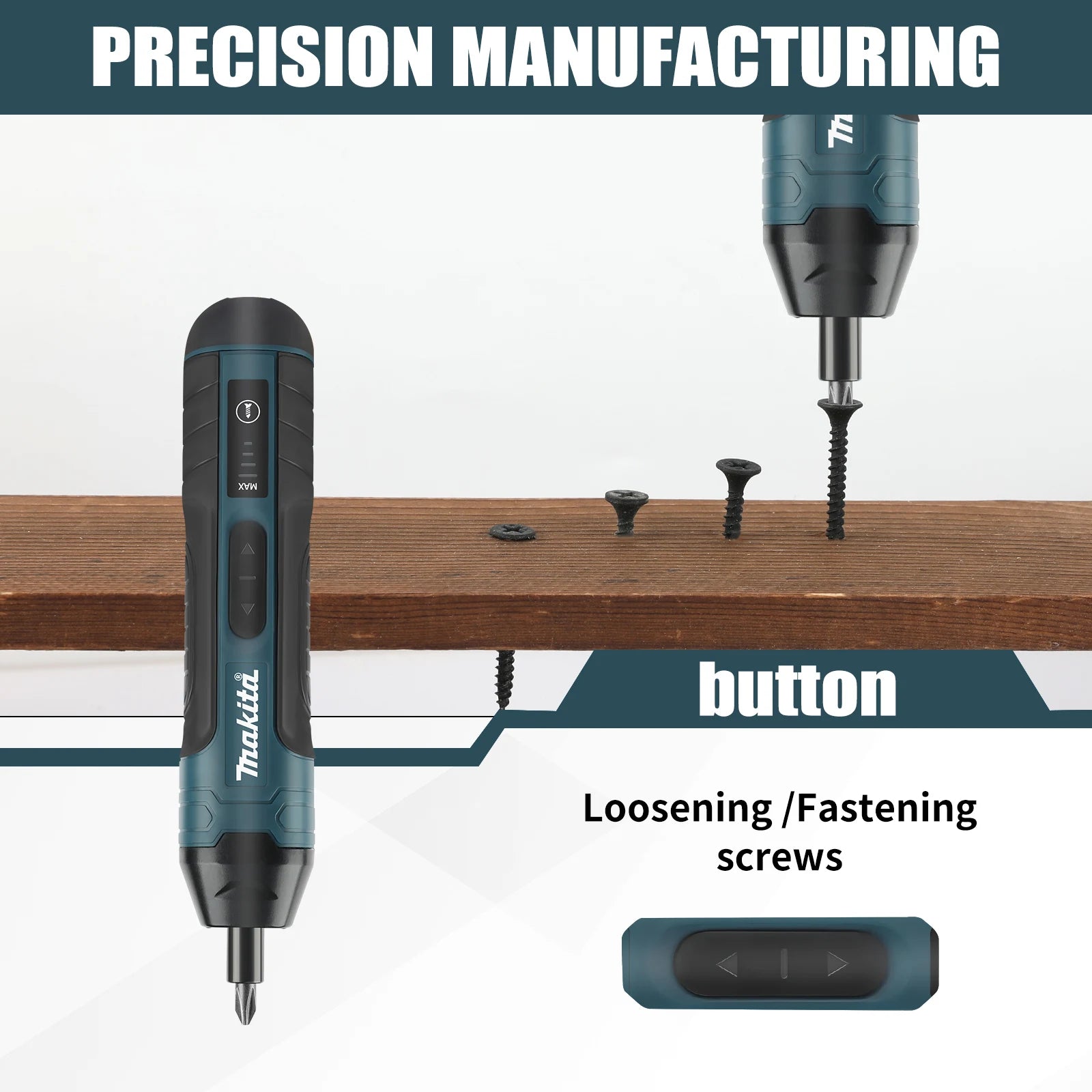 Makita 3.6V Cordless Screwdriver 1/4" Mini Driver 2-5N.m Torque