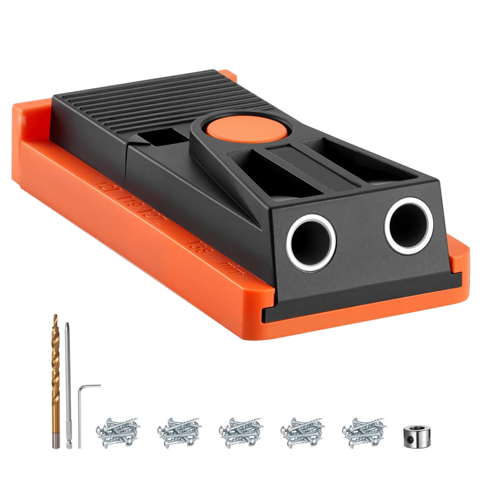 Adjustable Pocket Hole Jig Kit 1/2–1-1/2 in for Woodworking