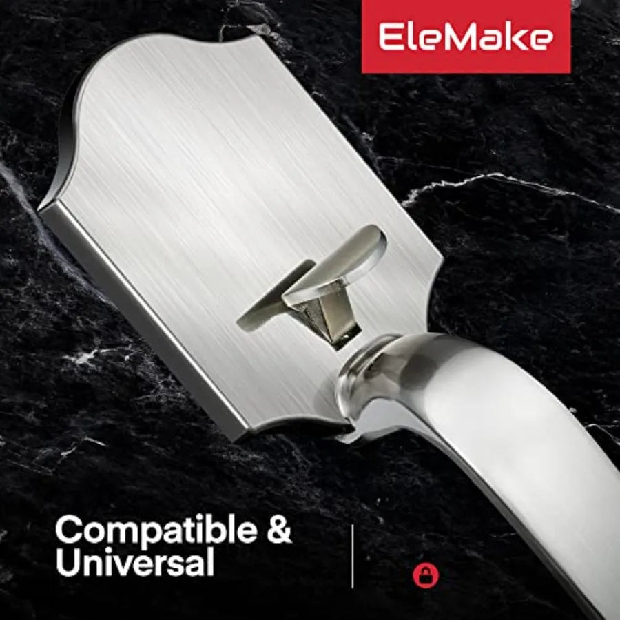 Front Door Handleset with Orbit Knob Satin Chrome Entry Handle