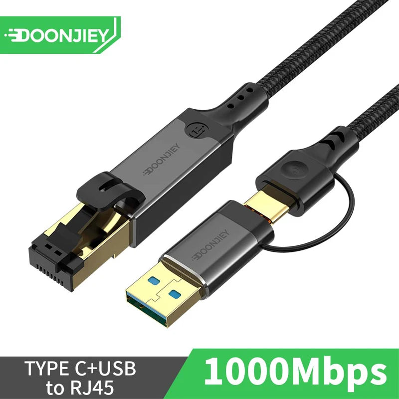 Omrežni kabel USB na Gigabit Ethernet – več priključkov