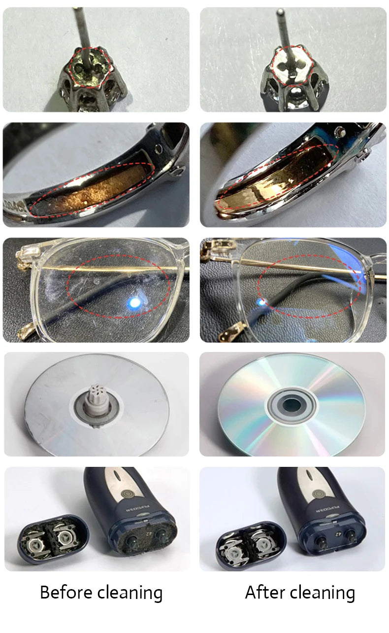 Ultrasonic Cleaner 40kHz 30W Bath for Glasses Dentures Jewelry