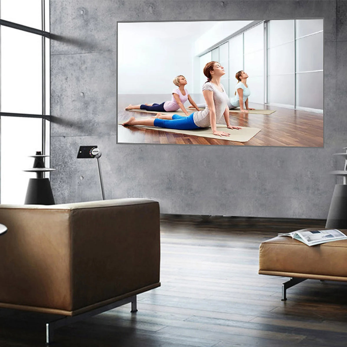 Portable Projector Screen Simple Curtain Anti-Light 60/70/80/100/120 Inches Projection Screens for Home Outdoor Office Projector