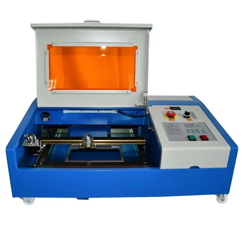 CO2 laserový gravírovací stroj 40W/50W, přesný řezací stroj 300x200 mm