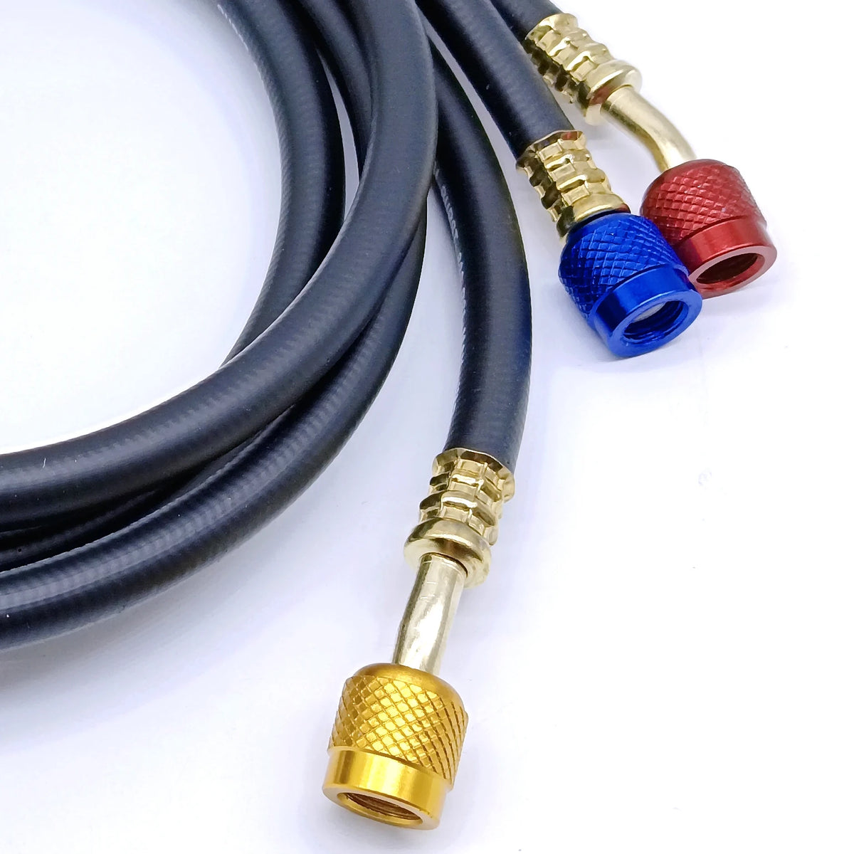 3PCS R410 Refrigerant AC Charging Hose 800-4000 PSI Working Pressure Fit HVAC Air Condition R134a R32 Refrigerant Manifold Gauge