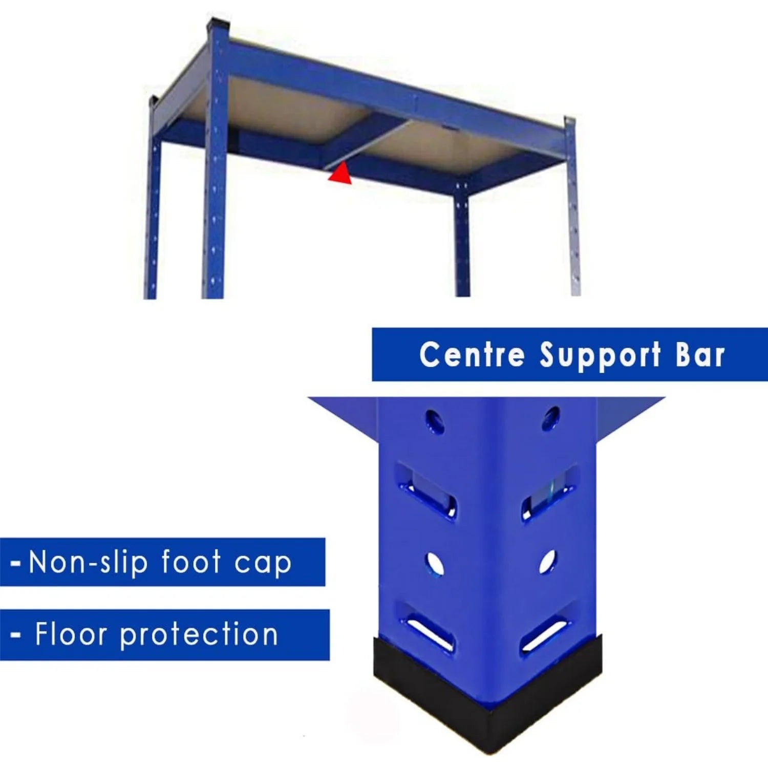 Blue Workshop Organizer Shelf – 5‑Tier Multi‑Purpose Storage Rack