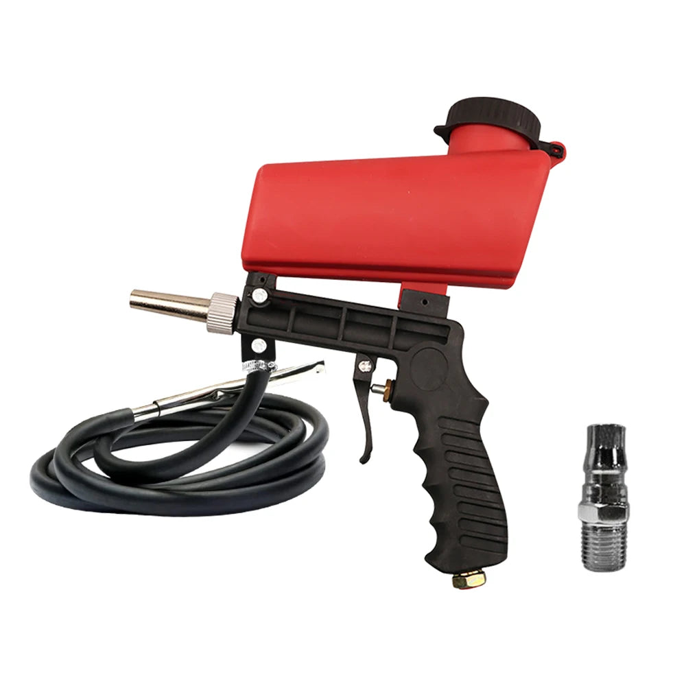 Pneumatic Sandblasting Gun 90psi Sand Blaster Paint Spray Machine Continuous Blasting Handheld Gravity Blasting Gun