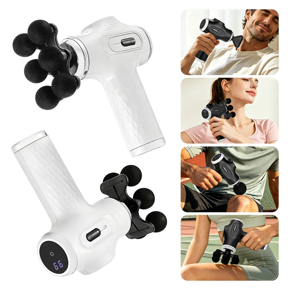 Mini Muscle Massage Gun with 10 Heads and Adjustable Intensity