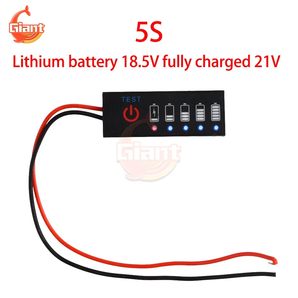 1-7S 2-8S 3-14S Battery Level Indicator 18650 Lithium Universal Battery Capacity Charge Tester LED Indicator Light Display Board