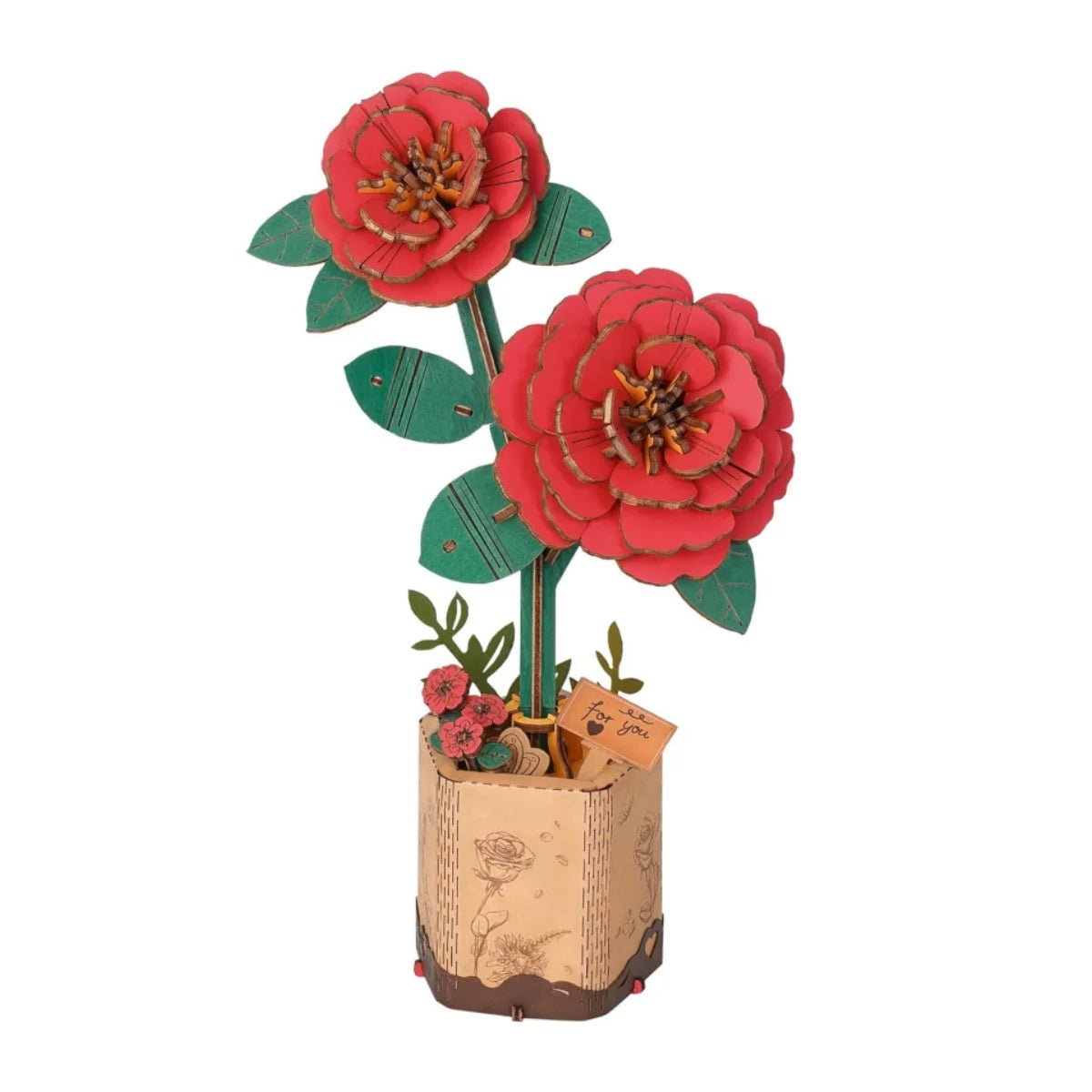 Robotime Kit di Artigianato Bouquet di Fiori Puzzle 3D in Legno