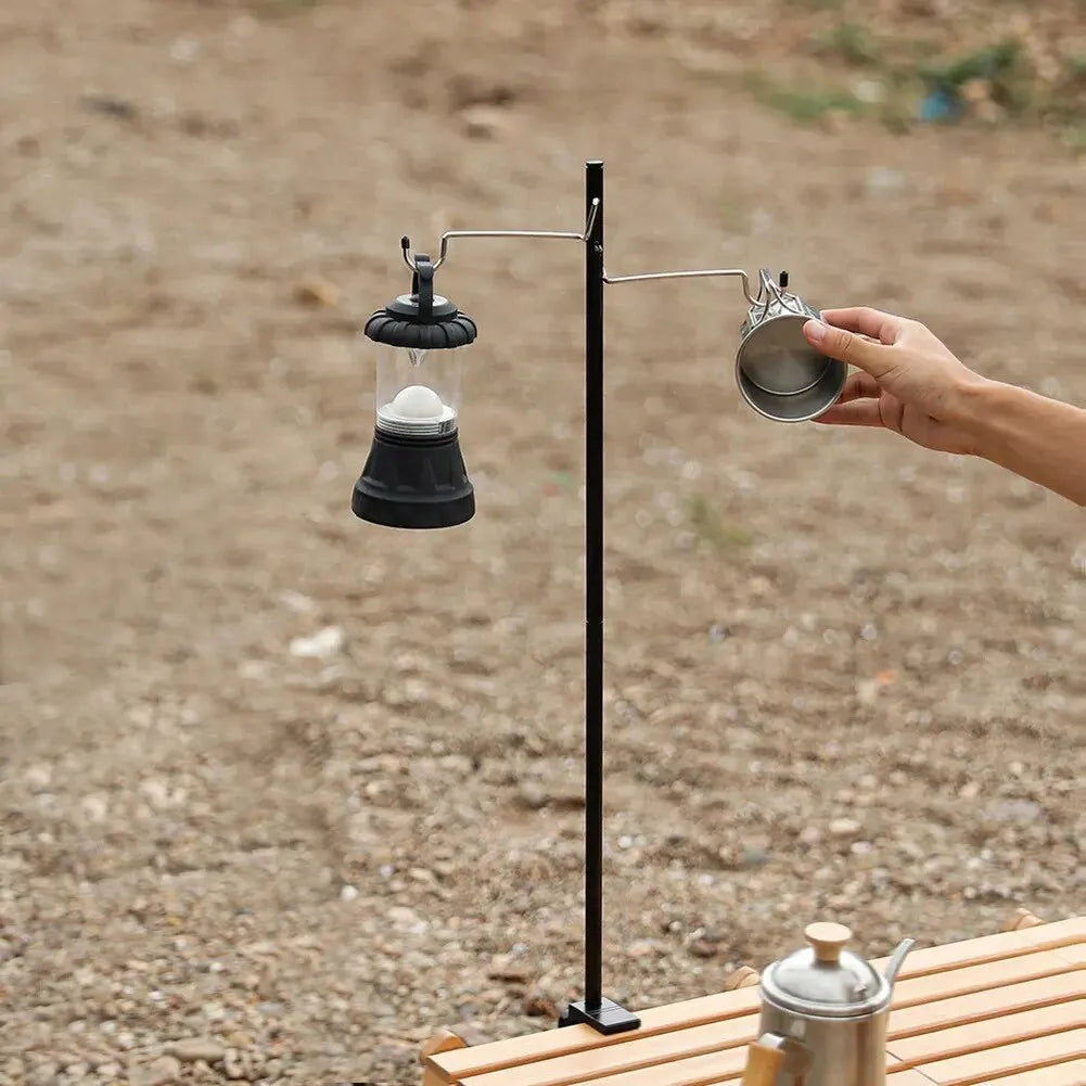 4-Section Camping Lantern Stand Aluminum Alloy Lamp Pole