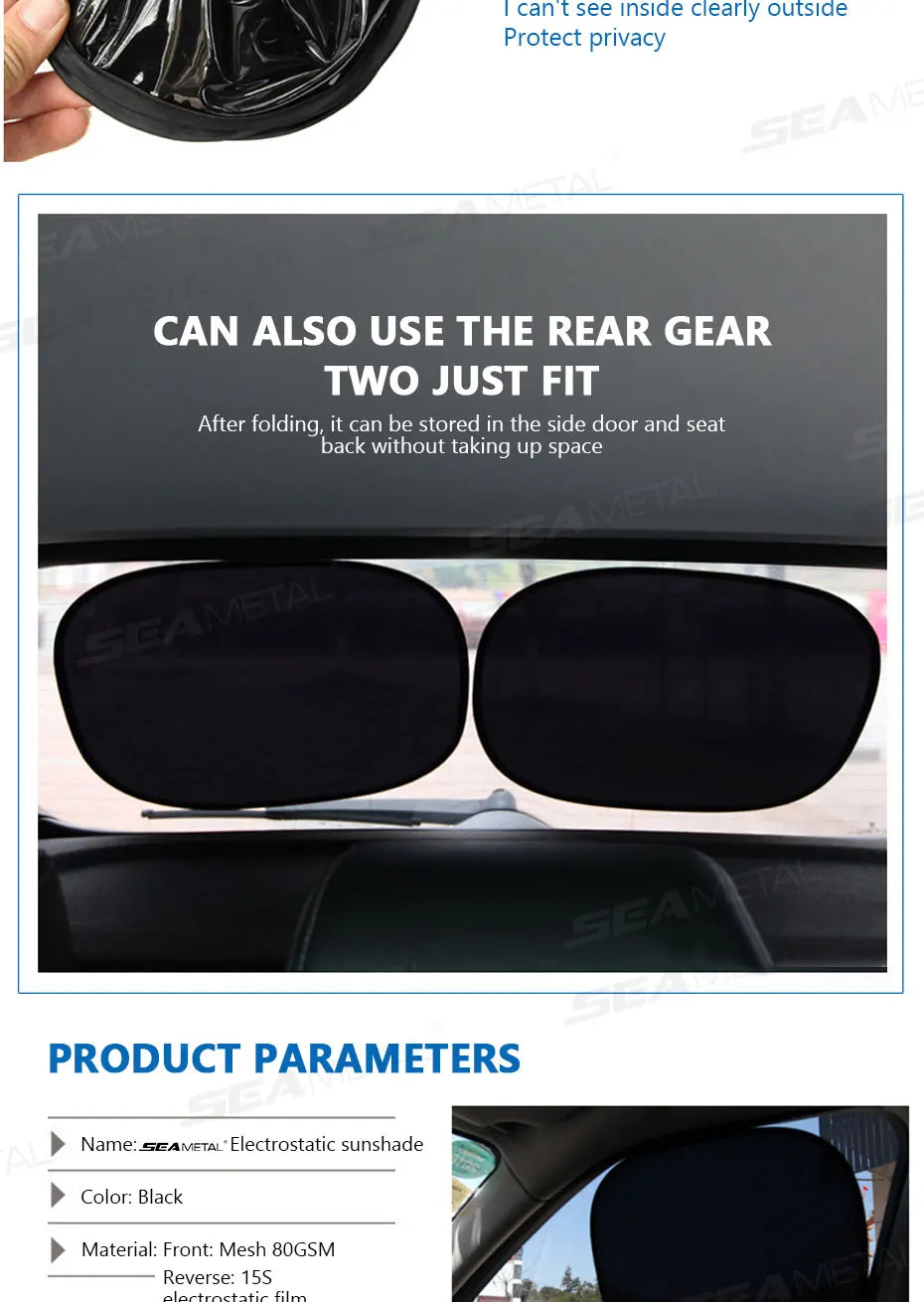 BLALION 2‑Pack Car Window Sunshade Mesh Protector