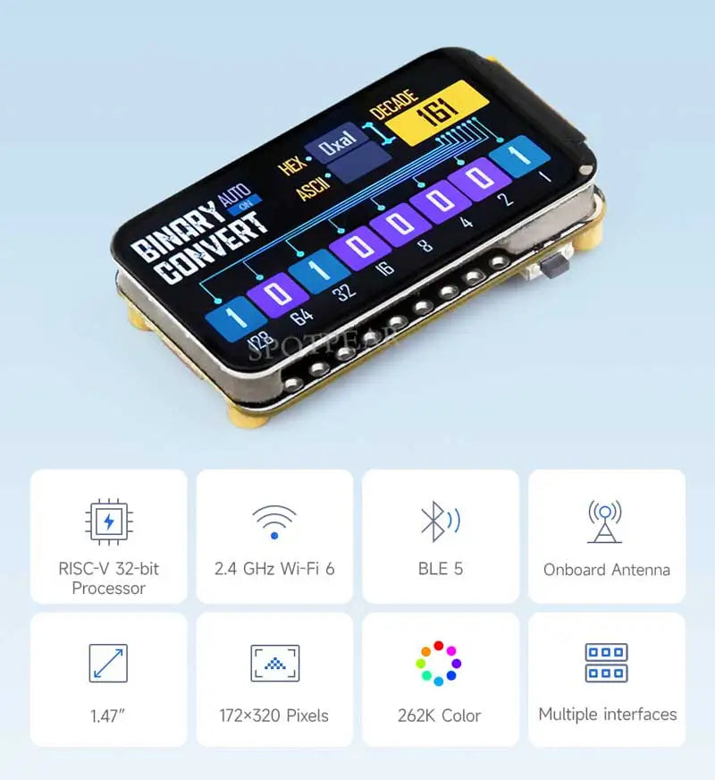 ESP32-C6 1.47-Inch Display Board - Touch Options