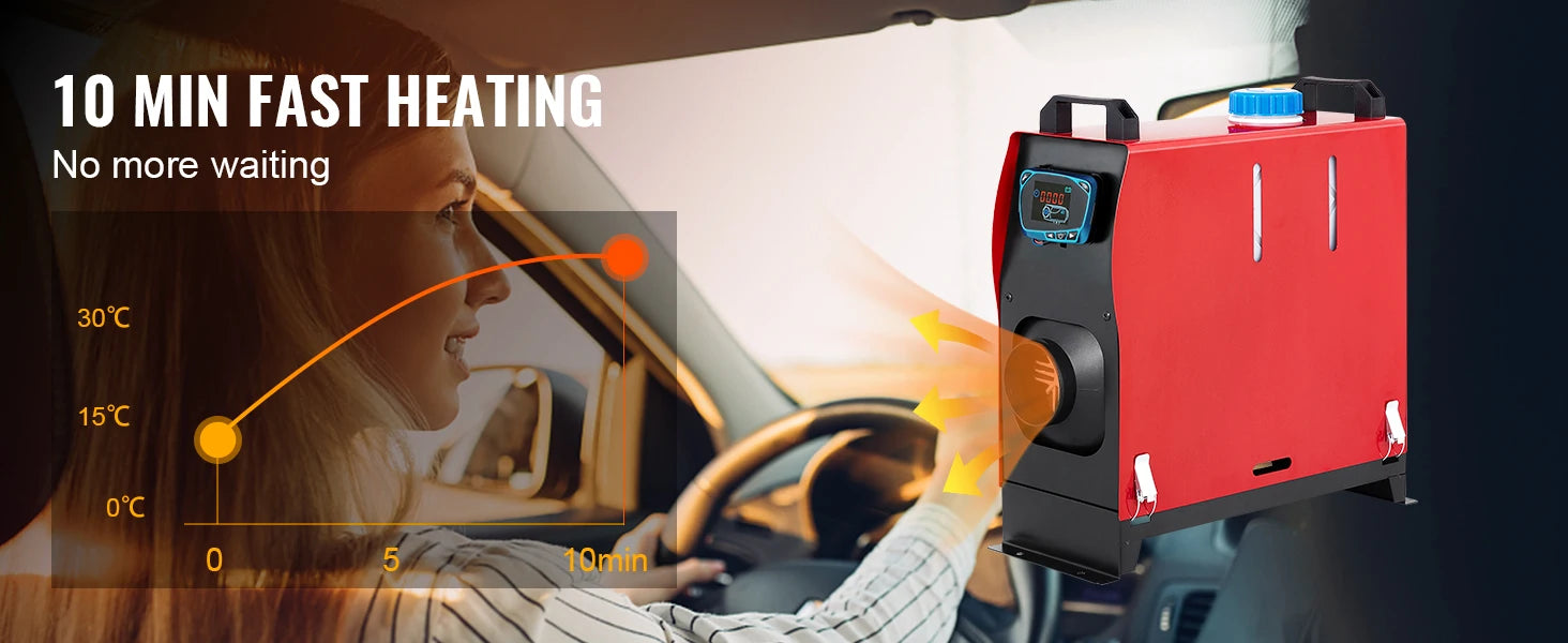 8KW Diesel Air Heater 12V All-in-One with Remote & LCD Control