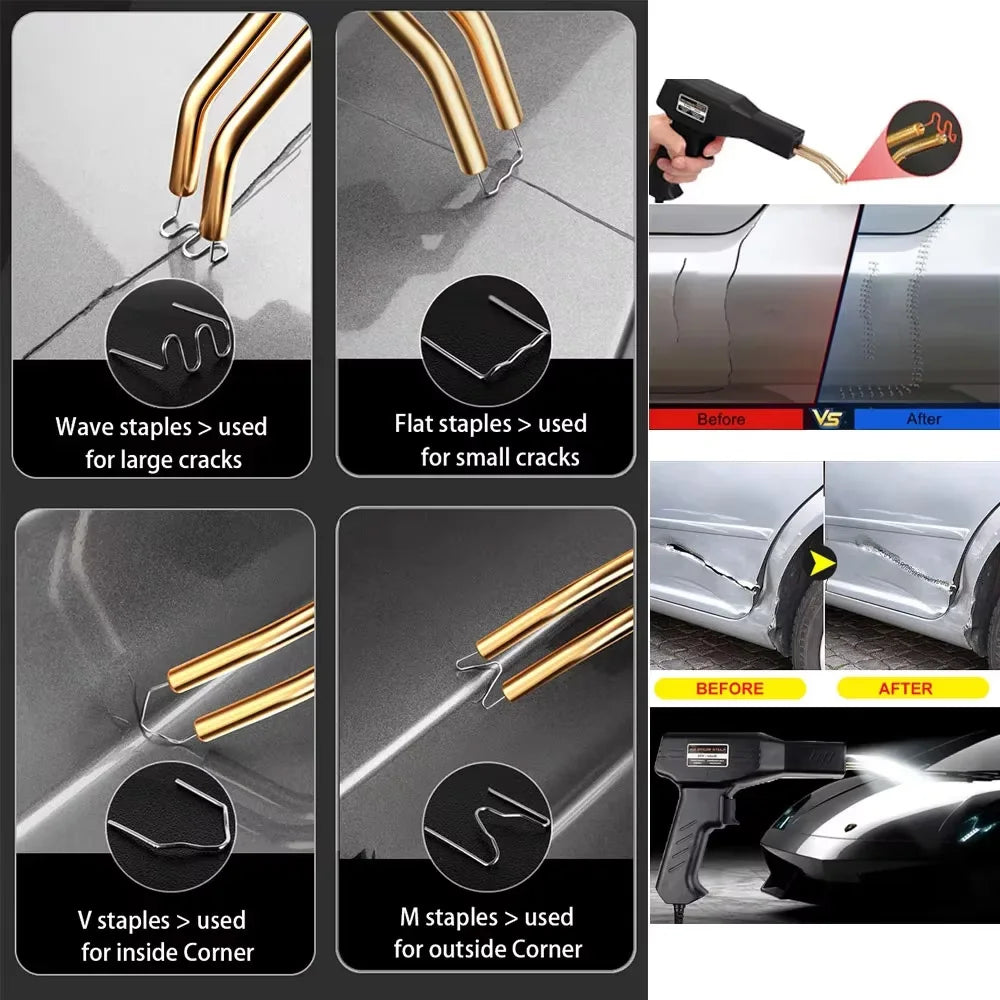 Plastic Welder Gun Welding Machine with Soldering Iron for PVC/Plastic Staple Repair, Car Bumper Repair Tools