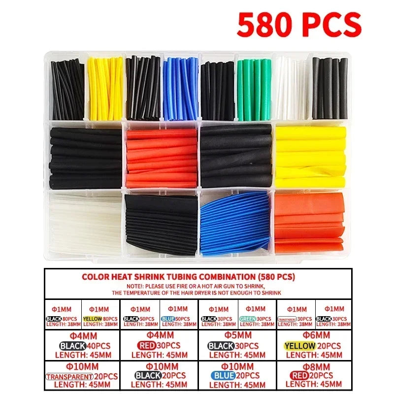 2:1 Heat-Shrink Tubing Assortment for Wire Repairs
