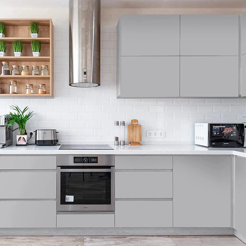 Thicken Pure Black Removable Waterproof Wallpaper Matte Contact Paper Wall Self Adhesive Countertop Cupboard Shelf PVC