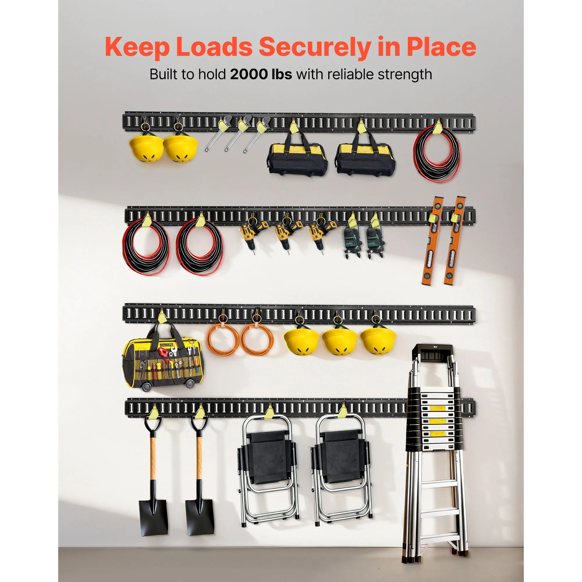 4-Pack 7.7ft E-Track Tie-Down Rails 2000 lb Cargo System