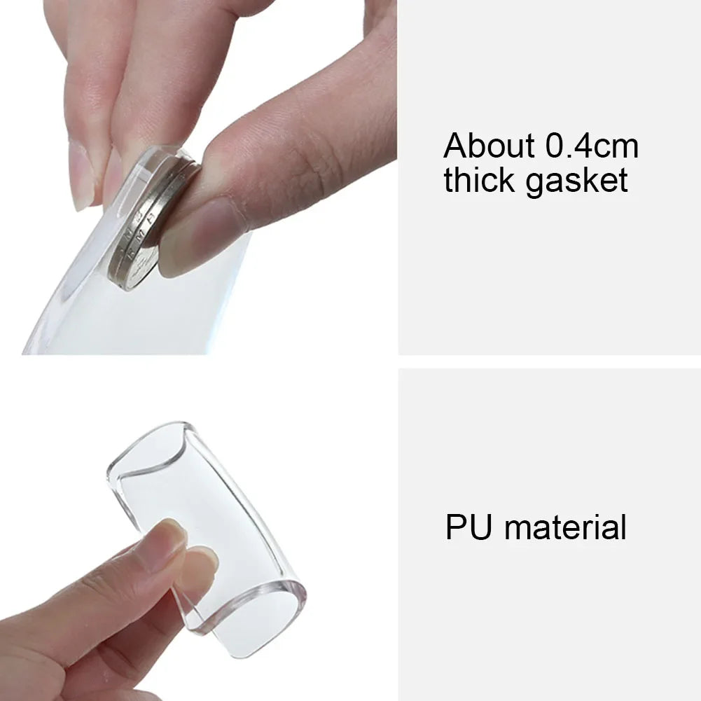 4pcs Anti Vibration Non-Slip Mat Washing Machine Silicone Pad Multifuncational Transparent Place Mats Home Bathroom Portable