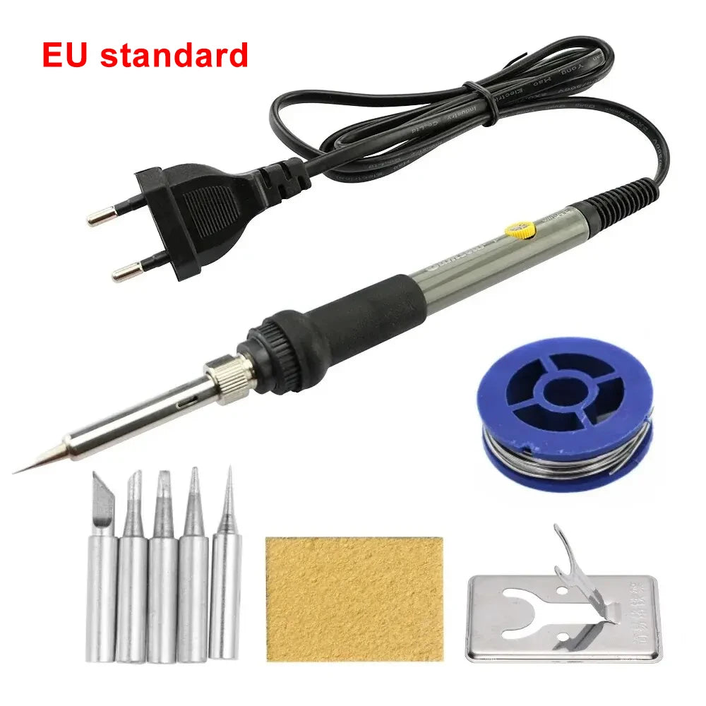 60W Adjustable Soldering Iron - Plug and Kit Options