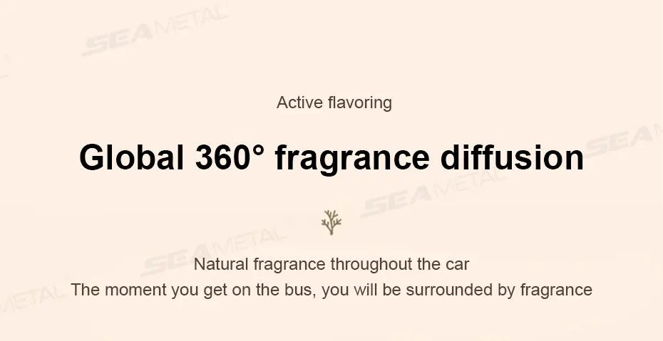 SEAMETAL Eco-Friendly Car Air Freshener Solar Automatic Rotation Essential Oil Diffuser Dashboard Fragrance Cologne/Lemon Scent