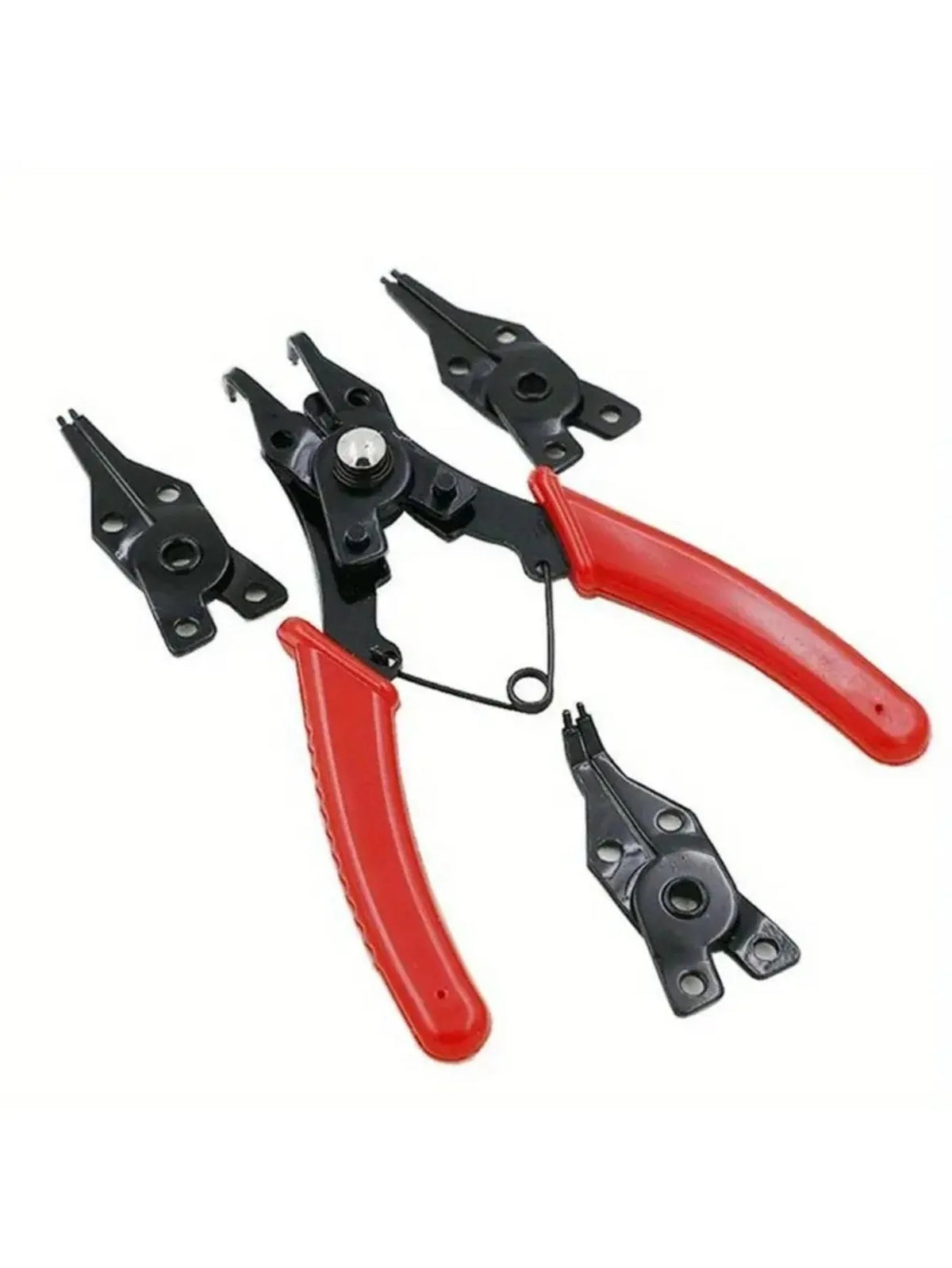 4-In-1 Circlip Pliers Set Snap Ring Pliers Multi Crimp Removable Plier Head Retaining Circlip Pliers Hand Tools Multifunctional