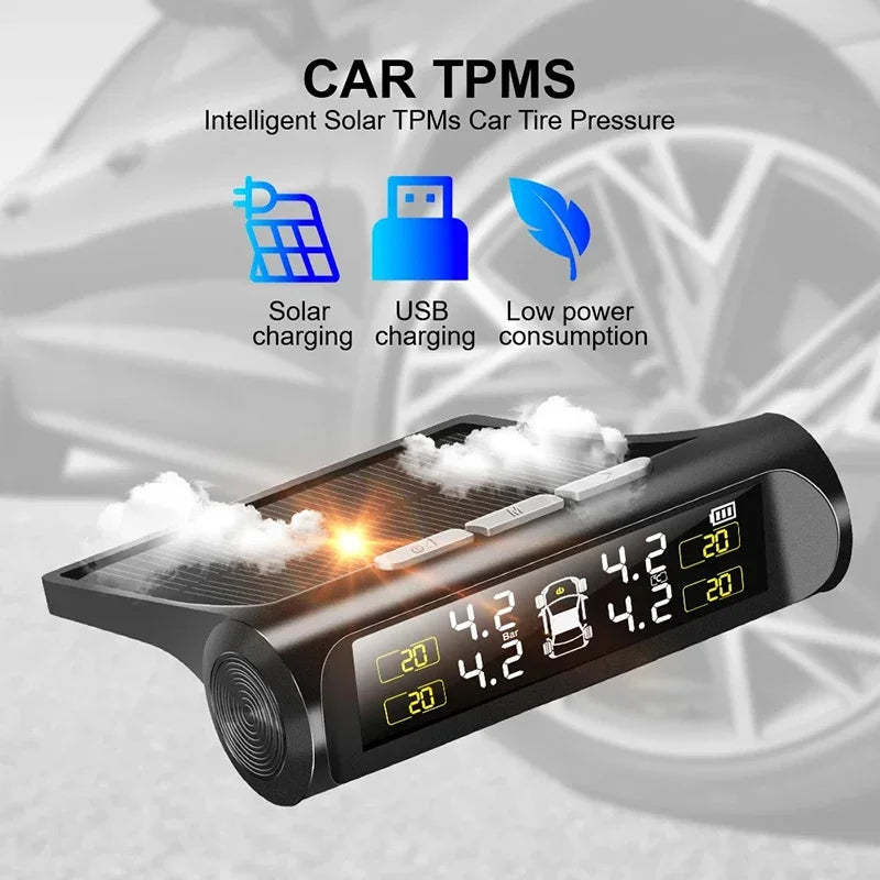 Solar TPMS Display with Four Sensors
