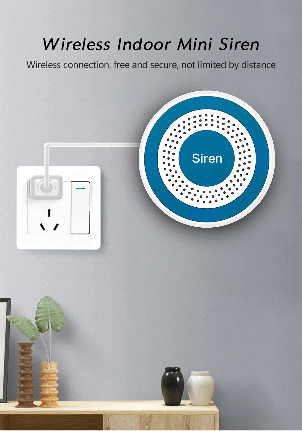Wireless Alarm System 433MHz with Remote Control, Door Sensor and PIR Sensor