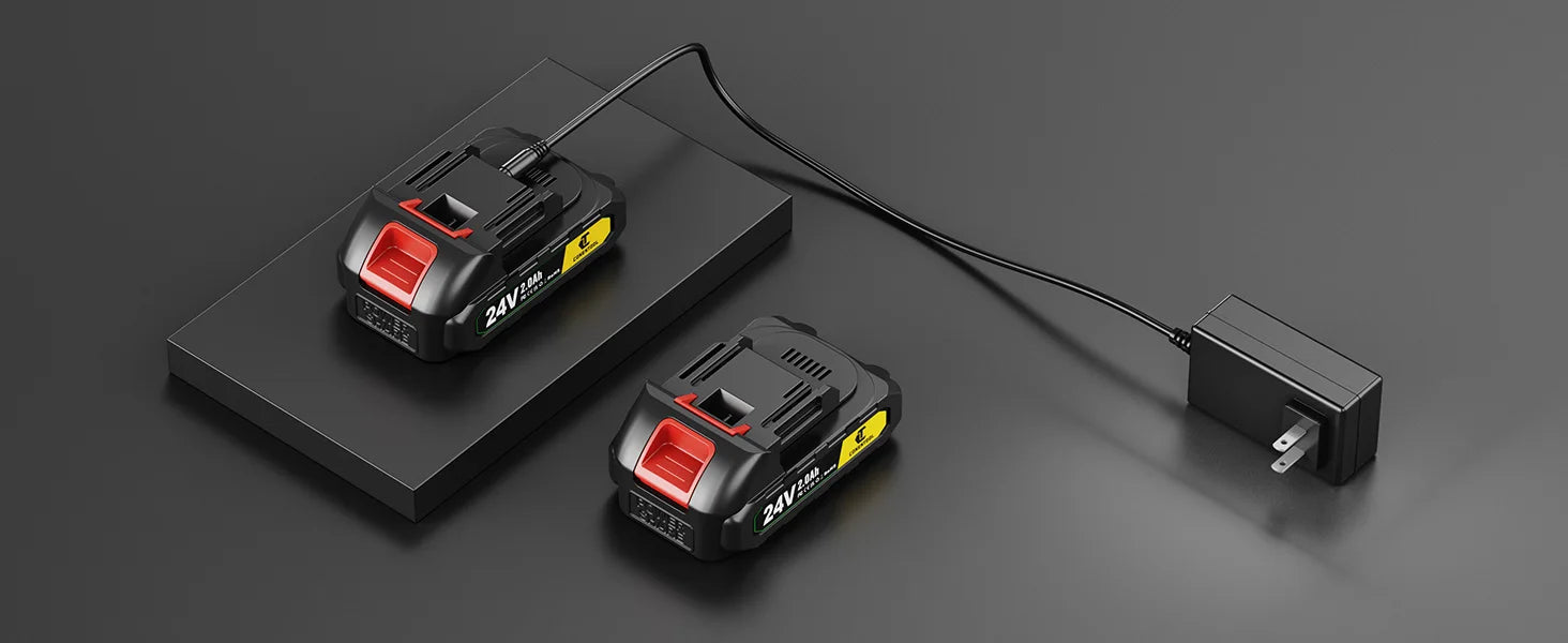 Conentool 24V Cordless Strimmer with Dual Batteries and Blade Set