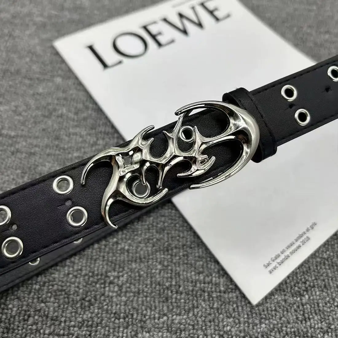 Nouveau Ceinture Punk de Mode Y2K Creuse en Cuir PU pour Hommes Femmes - Accessoire Tendance pour Cadeau, Ceintures de Taille Neutres Grande Taille